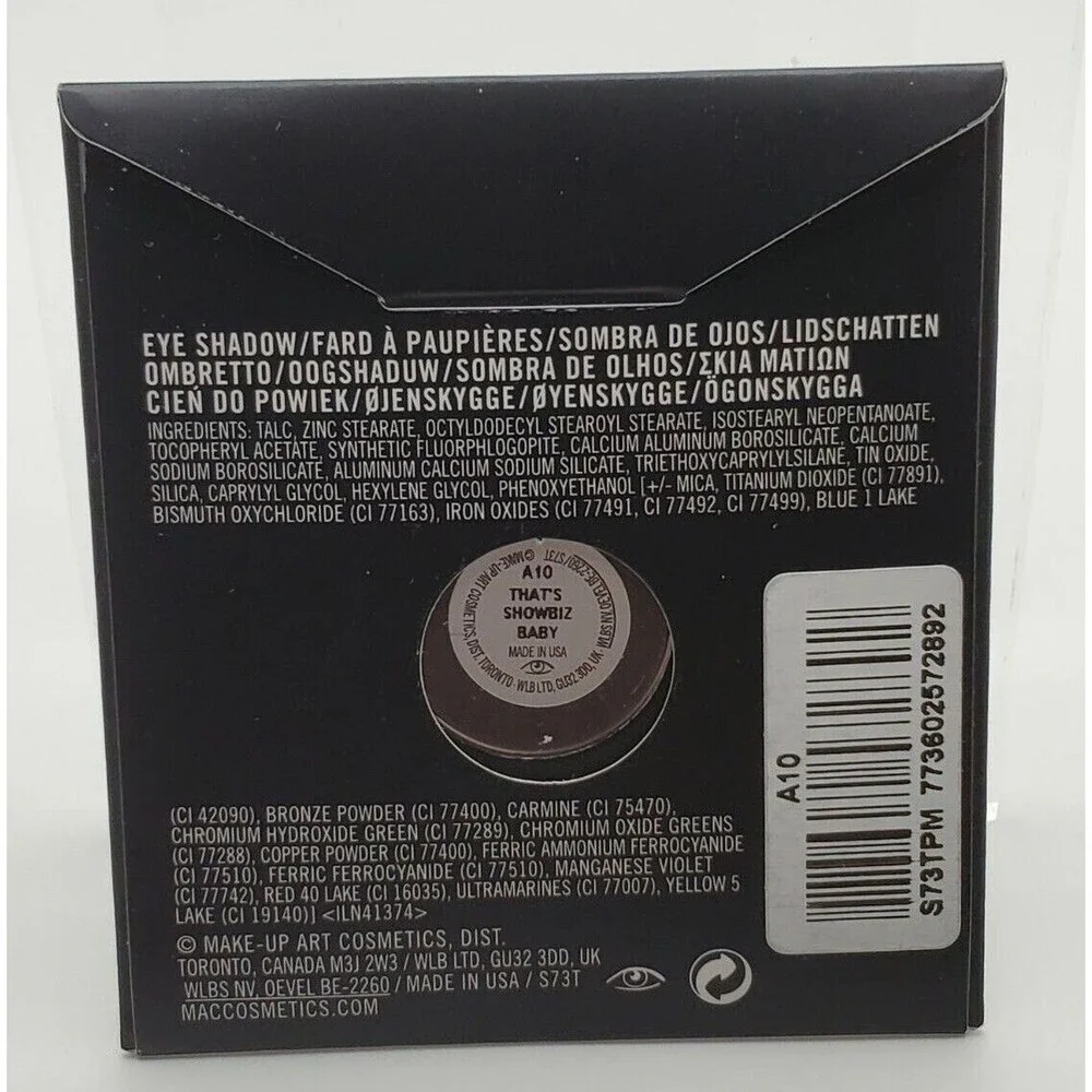 MAC THAT'S SHOWBIZ BABY Eye Shadow ~ Green Black Frost ~ Pro Palette Pan Refill